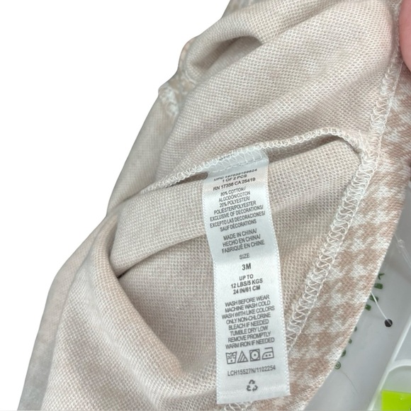 NWT Little Me Tan and Beige Houndstooth Baby Set size 3mo & 9mo (two listings) - Picture 3 of 4